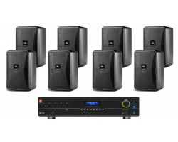 Комплект акустики 8 настенных динамиков JBL Control 25-1 | Bluetooth | 8х30Вт